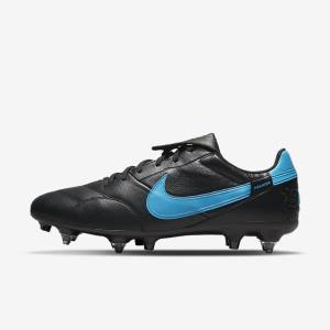 Nike The Premier 3 SG-PRO Anti-Clog Traction Soft-Ground Miesten Jalkapallokengät Mustat Sininen | NK702PYI