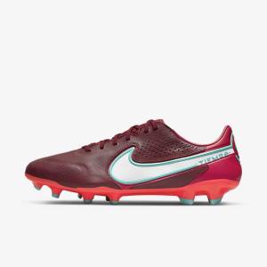 Nike Tiempo Legend 9 Pro FG Firm-Ground Miesten Jalkapallokengät Punainen Valkoinen | NK832YHV