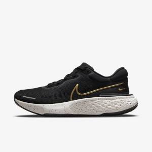 Nike ZoomX Invincible Run Flyknit Maantie Miesten Juoksukengät Mustat Metal Kultaiset | NK608FAQ