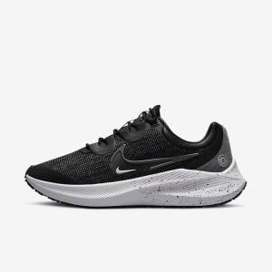 Nike Zoom Winflo 8 Shield Weatherised Maantie Naisten Juoksukengät Mustat Metal Hopea Sininen Harmaat | NK061GEB